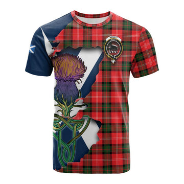 Nesbitt (Nisbet) Tartan Family Crest Cotton T-shirt Scottish Thistle Celtic Inspired