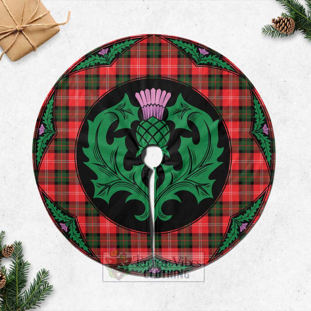 Tartan Vibes Clothing Nesbitt (Nisbet) Tartan Christmas Tree Skirt Scottish Thistle Style
