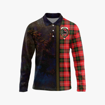 Nesbitt (Nisbet) Tartan Family Crest Long Sleeve Polo Shirt Alba Gu Brath Be Brave Lion Ancient Style
