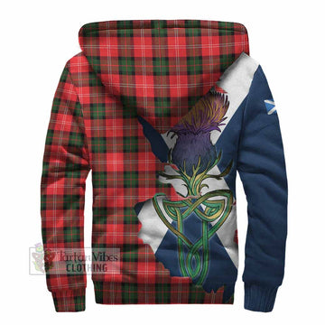 Nesbitt (Nisbet) Tartan Family Crest Sherpa Hoodie Scottish Thistle Celtic Inspired