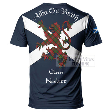 Tartan Vibes Clothing Nesbitt (Nisbet) Tartan Lion Rampant T-Shirt – Proudly Display Your Heritage with Alba Gu Brath and Clan Name