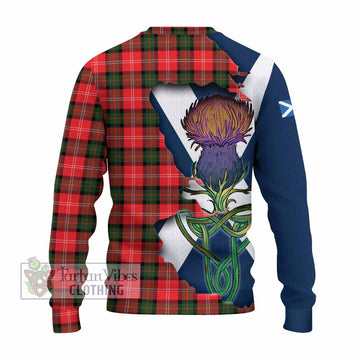 Nesbitt (Nisbet) Tartan Family Crest Knitted Sweater Scottish Thistle Celtic Inspired