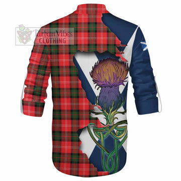 Nesbitt (Nisbet) Tartan Family Crest Ghillie Kilt Shirt Scottish Thistle Celtic Inspired