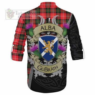 Nesbitt (Nisbet) Tartan Family Crest Ghillie Kilt Shirt Lion Rampant Royal Thistle Shield Celtic Inspired