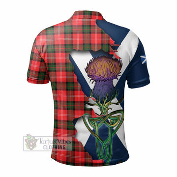 Nesbitt (Nisbet) Tartan Family Crest Polo Shirt Scottish Thistle Celtic Inspired