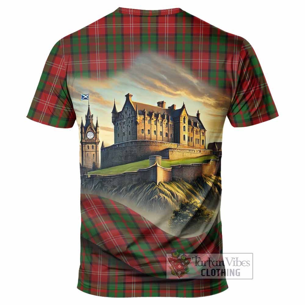 Tartan Vibes Clothing Nesbitt (Nisbet) Tartan Family Crest T-Shirt with Scottish Ancient Castle Stype