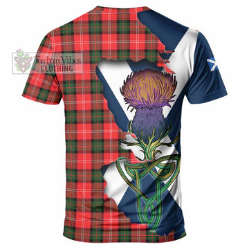 Tartan Vibes Clothing Nesbitt (Nisbet) Tartan Family Crest T-Shirt Scottish Thistle Celtic Inspired