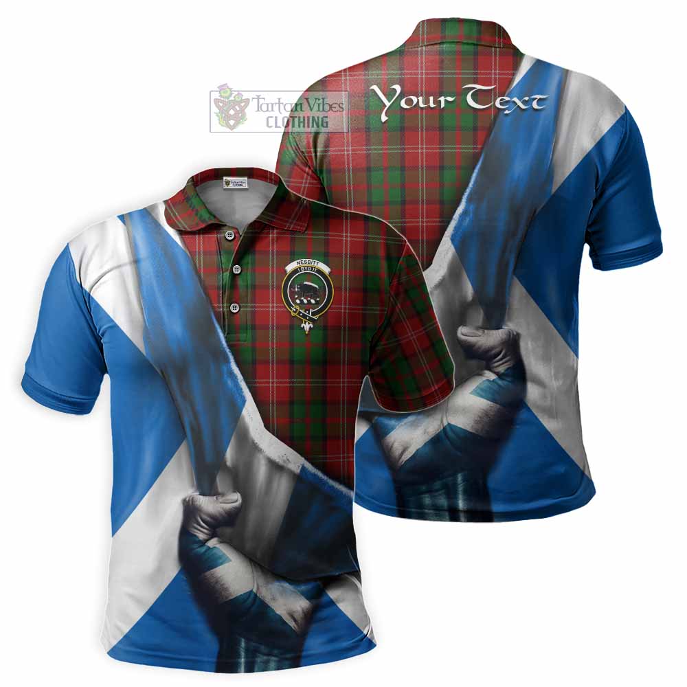 Tartan Vibes Clothing Nesbitt (Nisbet) Tartan Polo Shirt with Family Crest Scotland Patriotic Style