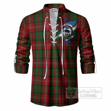 Nesbitt (Nisbet) Clan Crest In Me Tartan Ghillie Shirt Scotland Flag Style