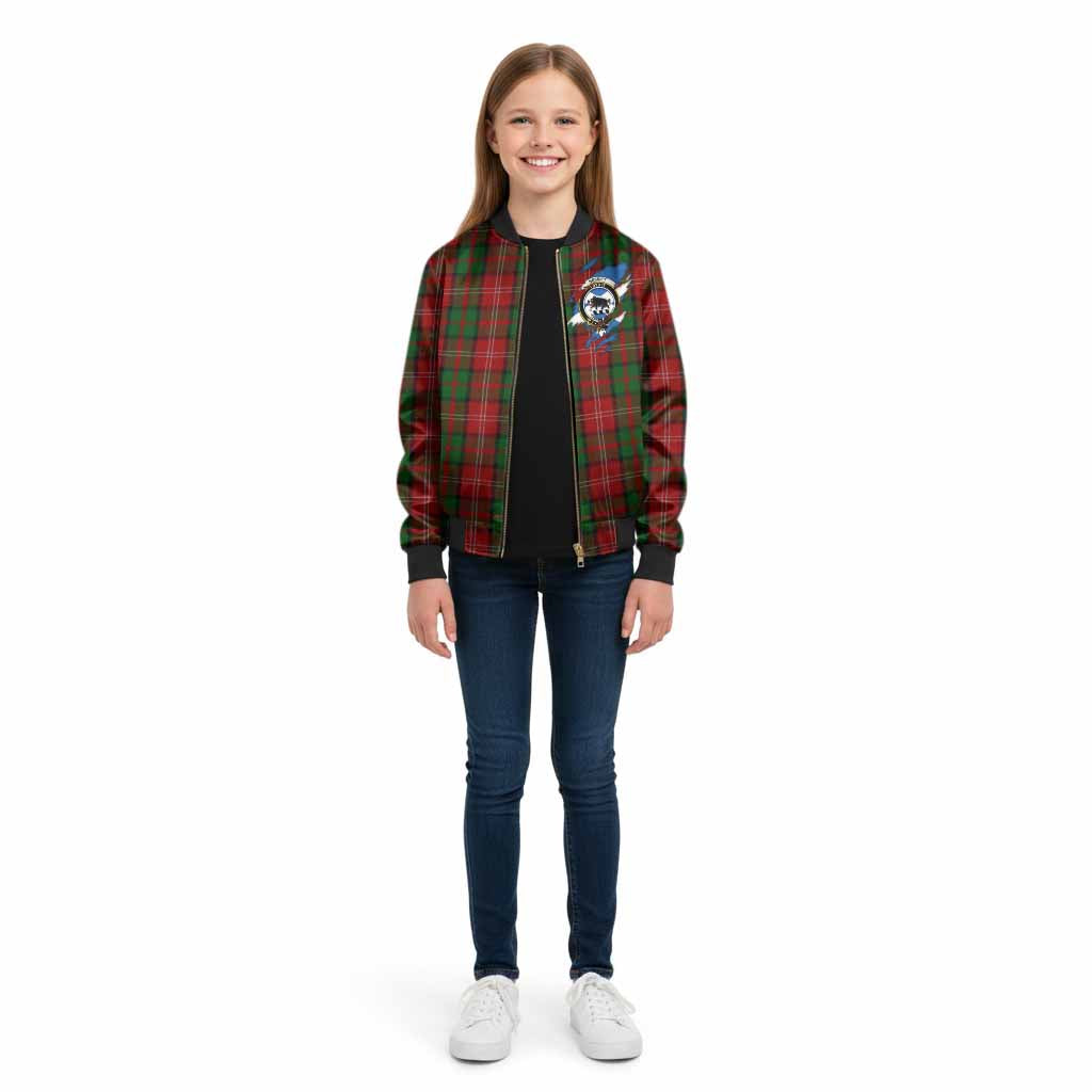 Nesbitt (Nisbet) Clan Crest In Me Tartan Kid Bomber Jacket Scotland Flag Style
