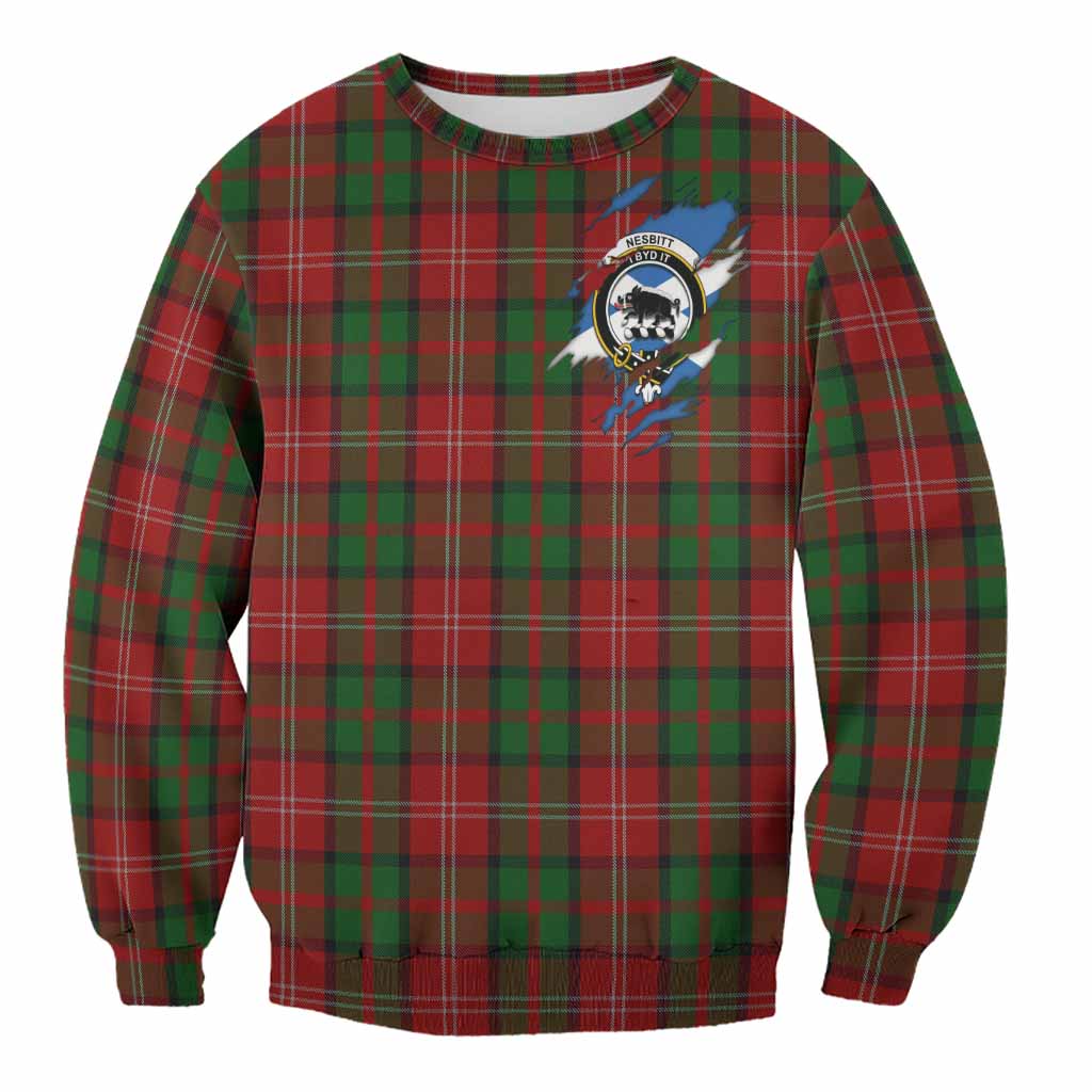 Nesbitt (Nisbet) Clan Crest In Me Tartan Sweatshirt Scotland Flag Style