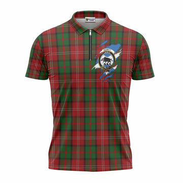 Nesbitt (Nisbet) Clan Crest In Me Tartan Zipper Polo Shirt Scotland Flag Style