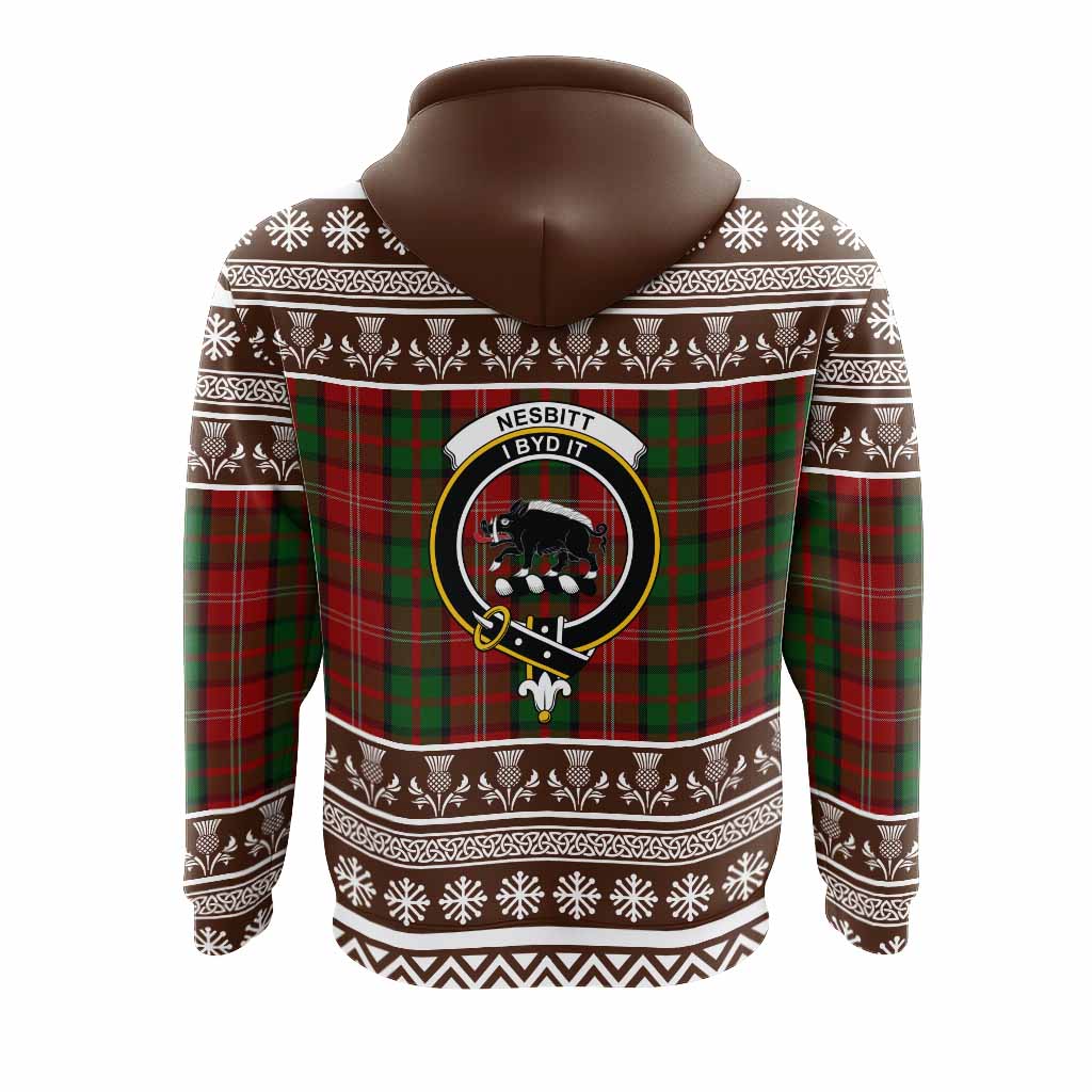 Nesbitt (Nisbet) Clan Tartan Christmas Hoodie with Family Crest - Tartan Vibes Clothing