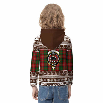 Nesbitt (Nisbet) Clan Tartan Christmas Kid Hoodie with Family Crest