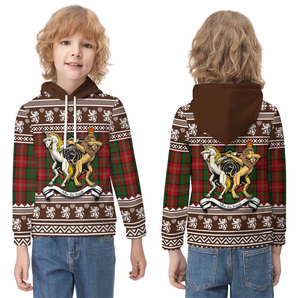 Nesbitt (Nisbet) Clan Tartan Crest Christmas Kid Hoodie Coat of Arms Funny Style - Tartan Vibes Clothing