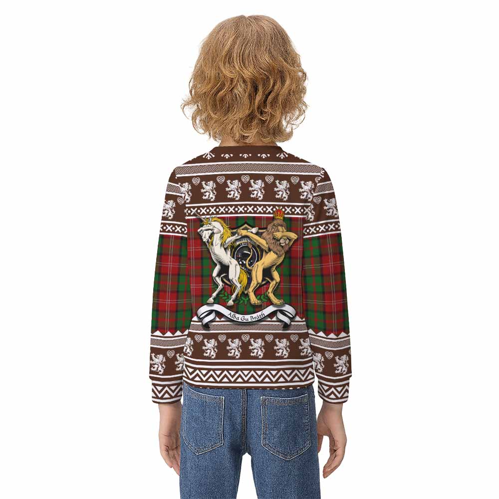 Nesbitt (Nisbet) Clan Tartan Crest Christmas Kid Ugly Sweatshirt Coat of Arms Funny Style - Tartan Vibes Clothing