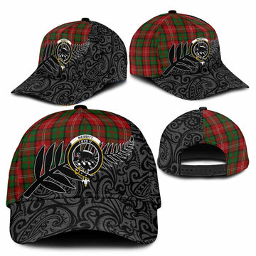 Nesbitt (Nisbet) Crest Tartan Classic Cap with New Zealand Silver Fern Half Style
