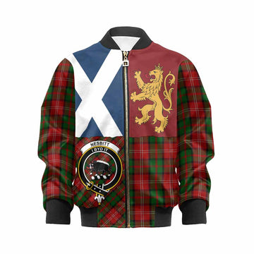 Nesbitt (Nisbet) Crest Tartan Kid Bomber Jacket with Lion Rampant Saltire Style