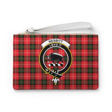 Tartan Vibes Clothing Nesbitt (Nisbet) Family Crest Tartan Clutch Bag