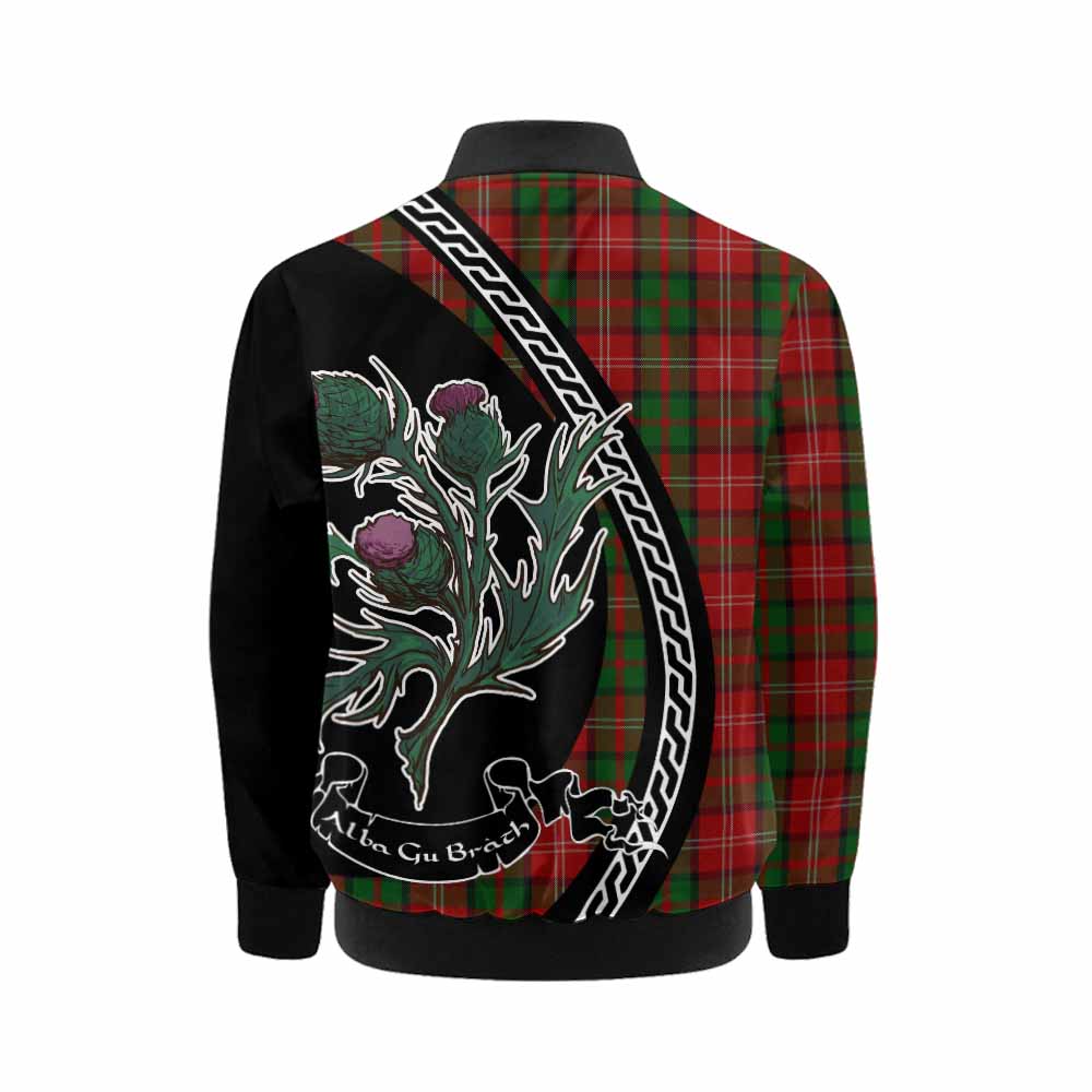Nesbitt (Nisbet) Family Crest Tartan Kid Bomber Jacket Alba Thistle Inspired - Tartan Vibes Clothing