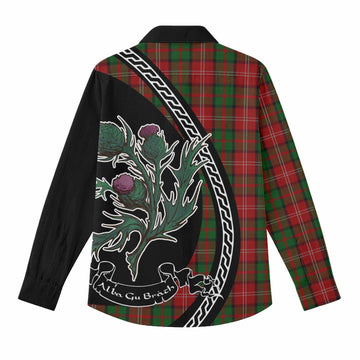 Nesbitt (Nisbet) Family Crest Tartan Women Casual Shirt Alba Thistle Inspired - Tartan Vibes Clothing