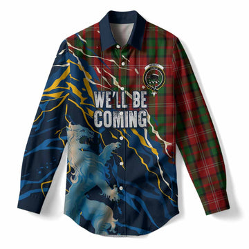 Nesbitt (Nisbet) Scotland Tartan Women Casual Shirt WC2026 Football - We'll Be Coming