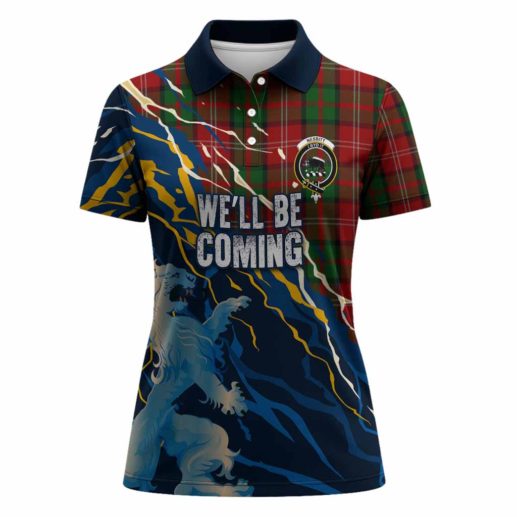Nesbitt (Nisbet) Scotland Tartan Women Polo Shirt WC2026 Football - We'll Be Coming