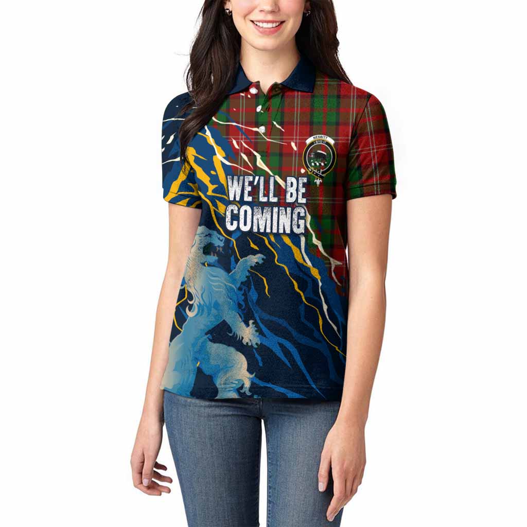 Nesbitt (Nisbet) Scotland Tartan Women Polo Shirt WC2026 Football - We'll Be Coming