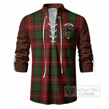 Nesbitt (Nisbet) Tartan Accent Ghillie Shirt with Family Crest