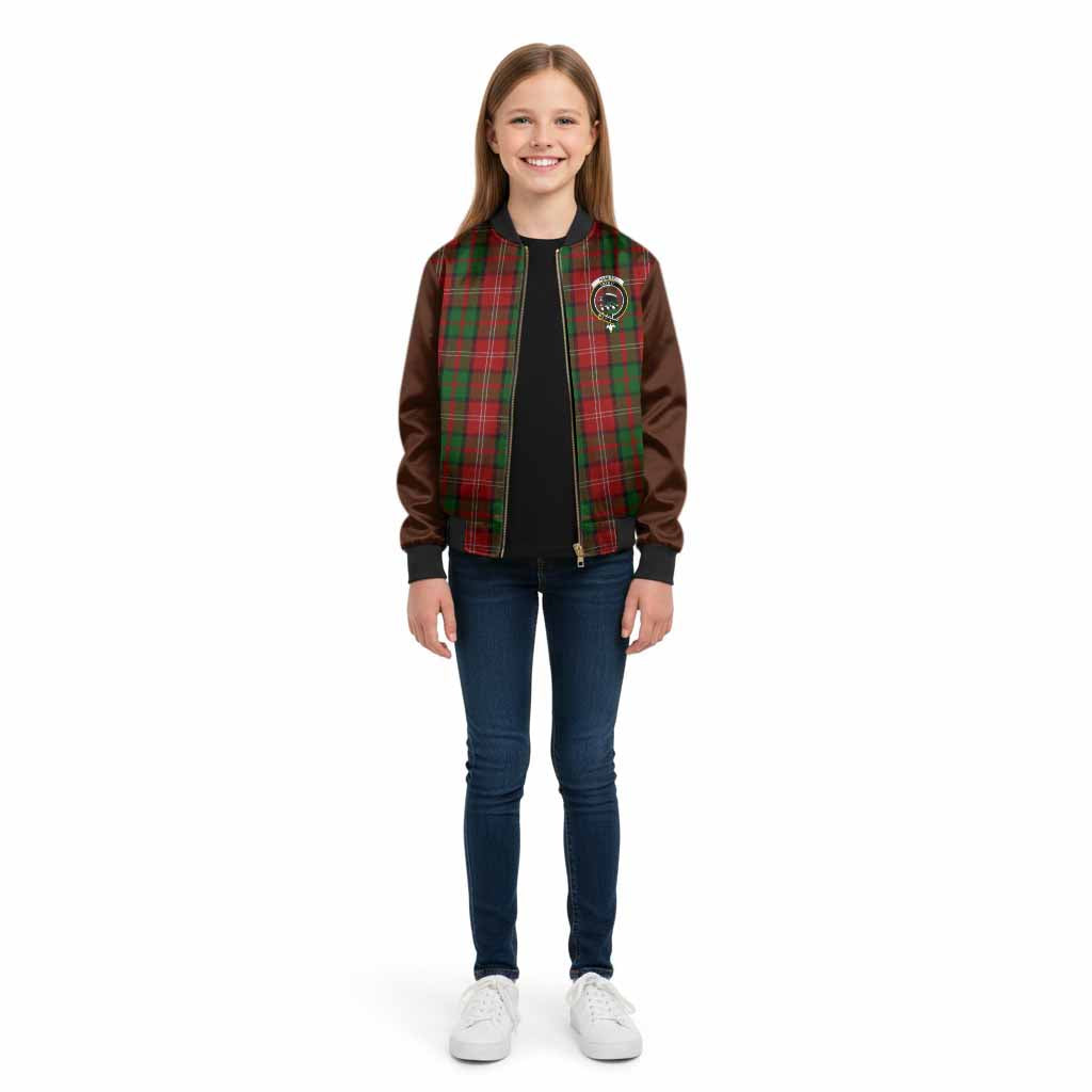 Nesbitt (Nisbet) Tartan Accent Kid Bomber Jacket with Family Crest