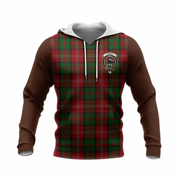 Nesbitt (Nisbet) Tartan Accent Knitted Hoodie with Family Crest