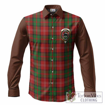 Nesbitt (Nisbet) Tartan Accent Long Sleeve Button Shirts with Family Crest