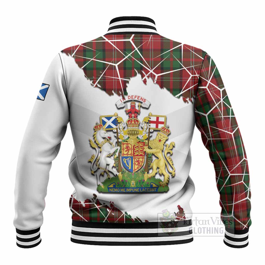 Nesbitt (Nisbet) Tartan Baseball Jacket with Family Crest and Lion Rampant Grunge Style