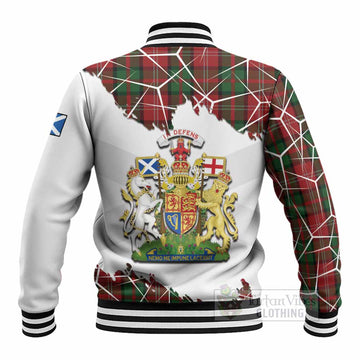 Nesbitt (Nisbet) Tartan Baseball Jacket with Family Crest and Lion Rampant Grunge Style