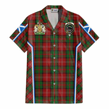 Nesbitt (Nisbet) Tartan Crest Cotton Hawaiian Shirt Scotland Coat of Arm Flag Style - Tartan Vibes Clothing