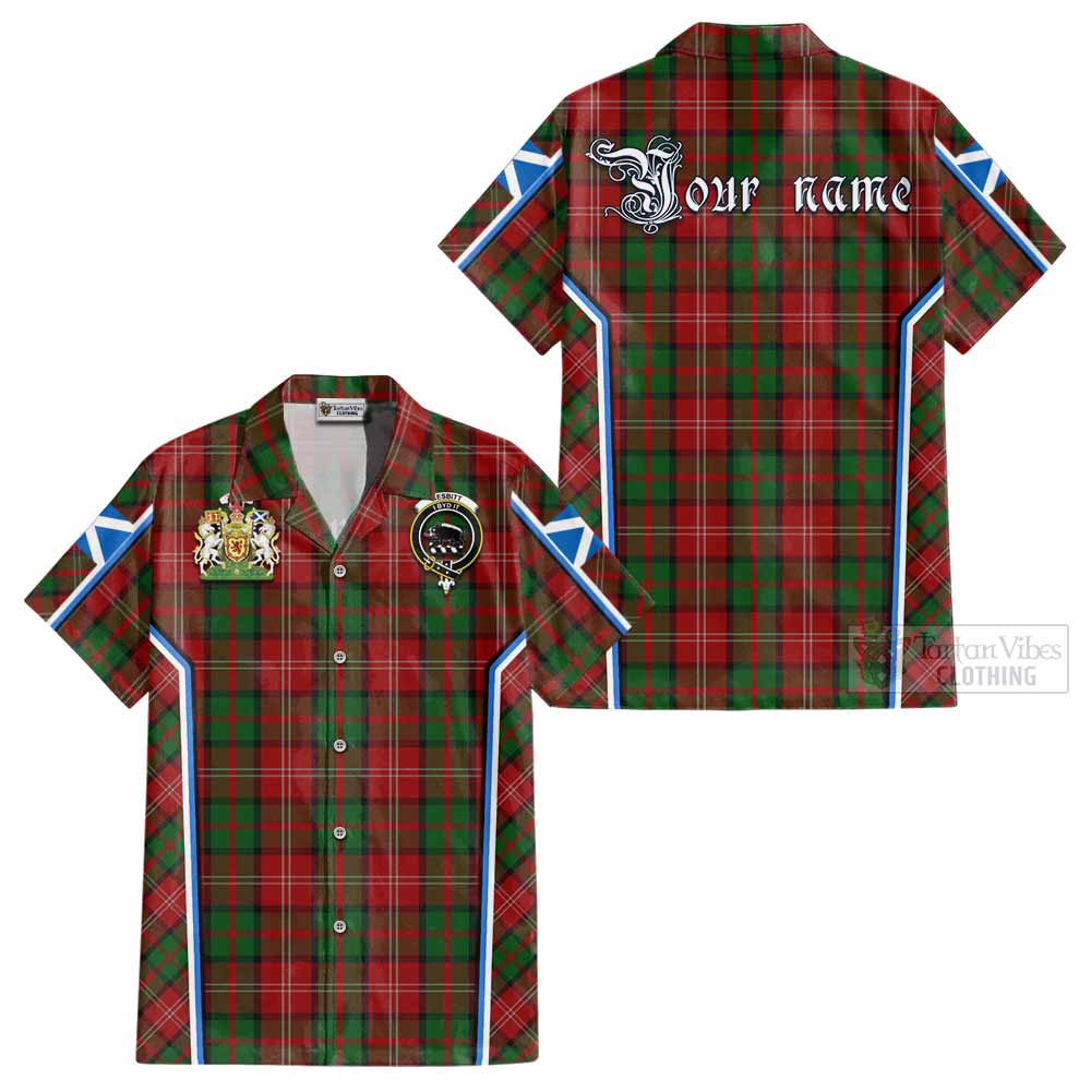 Nesbitt (Nisbet) Tartan Crest Cotton Hawaiian Shirt Scotland Coat of Arm Flag Style - Tartan Vibes Clothing