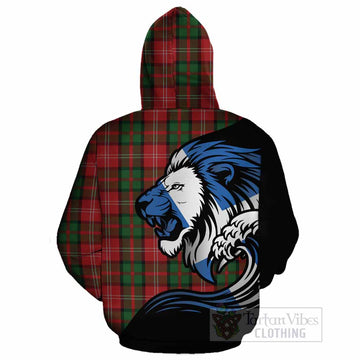 Nesbitt (Nisbet) Tartan Crest Cotton Hoodie Scottish Golden Lions Wave Flow