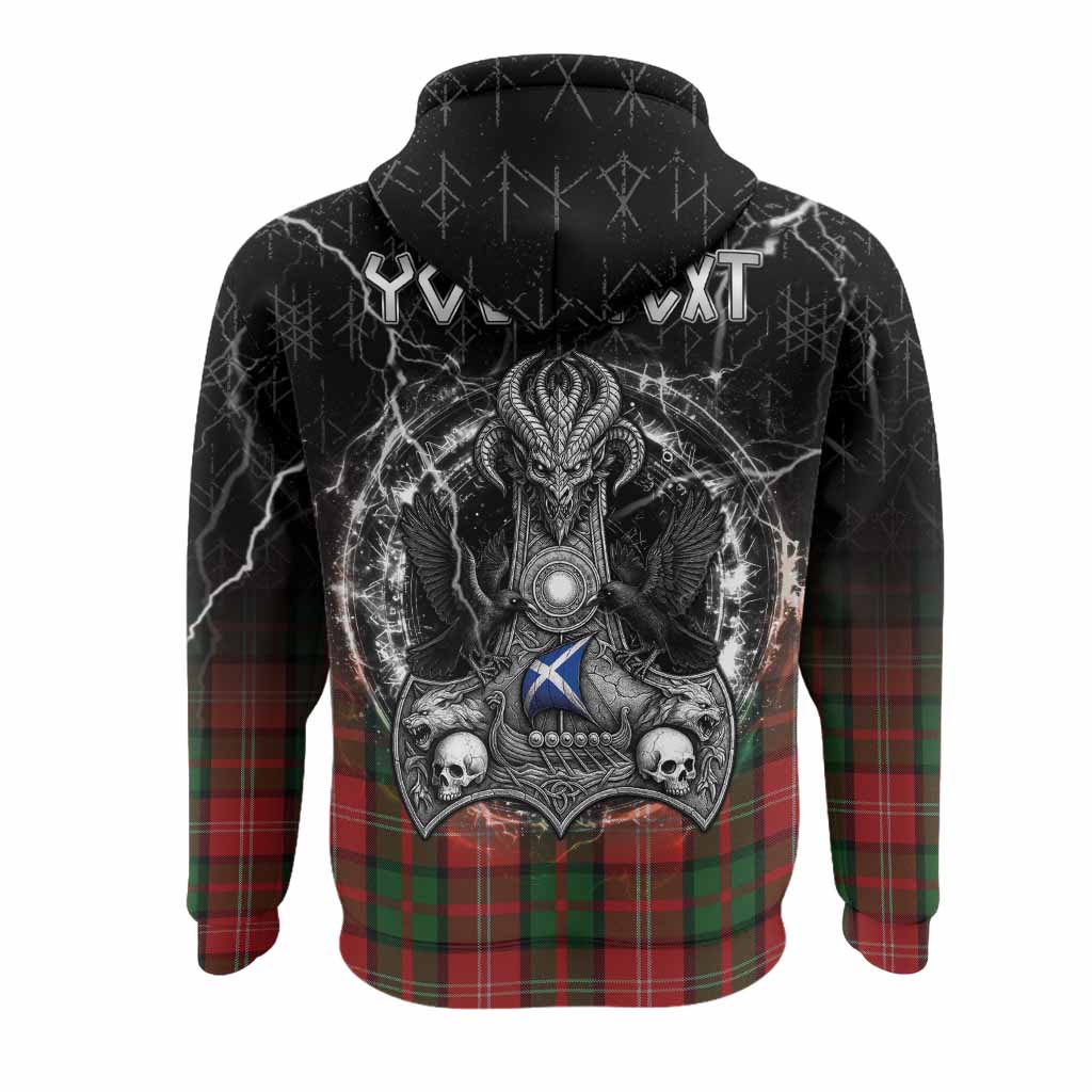 Nesbitt (Nisbet) Tartan Crest Hoodie Celtic Odin's Raven Legacy