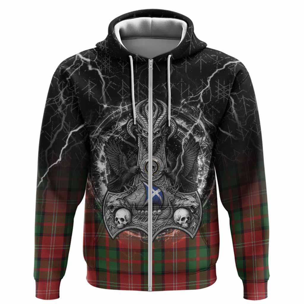 Nesbitt (Nisbet) Tartan Crest Hoodie Celtic Odin's Raven Legacy