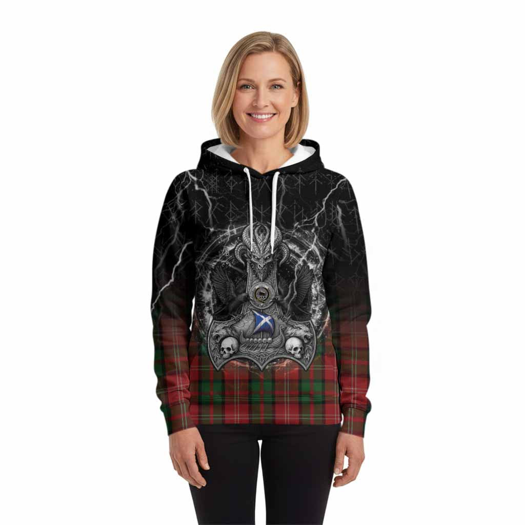 Nesbitt (Nisbet) Tartan Crest Hoodie Celtic Odin's Raven Legacy