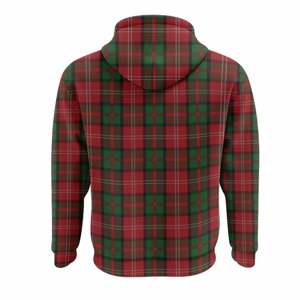 Nesbitt (Nisbet) Tartan Crest Hoodie Ferocious Lion Style