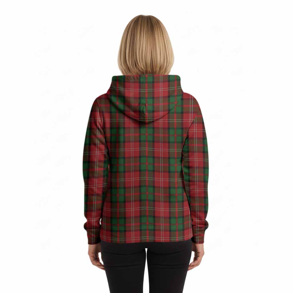 Nesbitt (Nisbet) Tartan Crest Hoodie Ferocious Lion Style