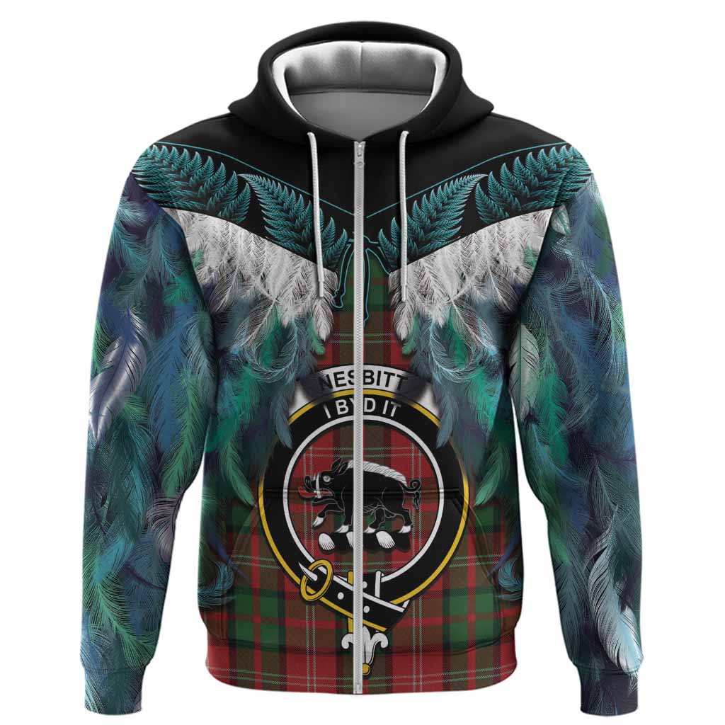 Nesbitt (Nisbet) Tartan Crest Hoodie New Zealand Maori Korowai Cloak