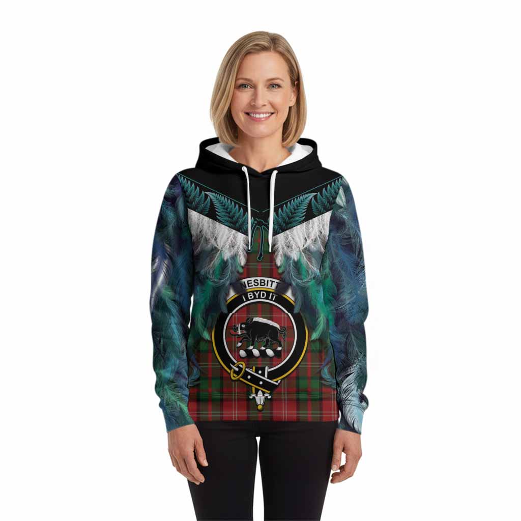 Nesbitt (Nisbet) Tartan Crest Hoodie New Zealand Maori Korowai Cloak
