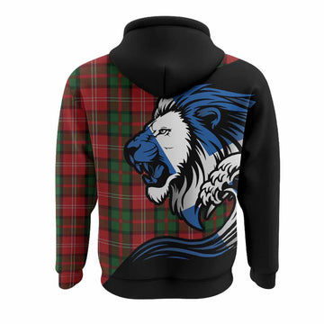 Nesbitt (Nisbet) Tartan Crest Hoodie Scottish Golden Lions Wave Flow