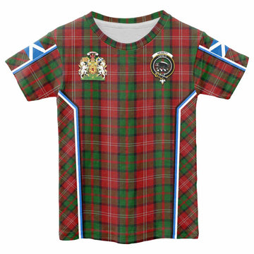 Nesbitt (Nisbet) Tartan Crest Kid T-shirt Scotland Coat of Arm Flag Style - Tartan Vibes Clothing