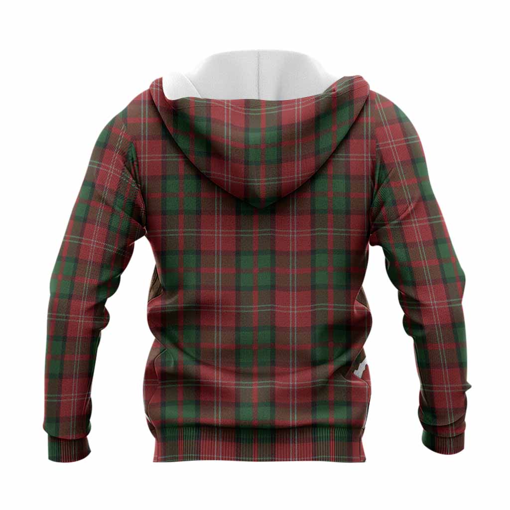 Nesbitt (Nisbet) Tartan Crest Knitted Hoodie Ferocious Lion Style