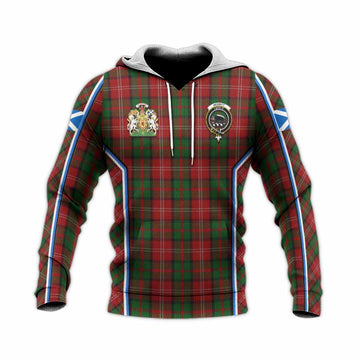 Nesbitt (Nisbet) Tartan Crest Knitted Hoodie Scotland Coat of Arm Flag Style