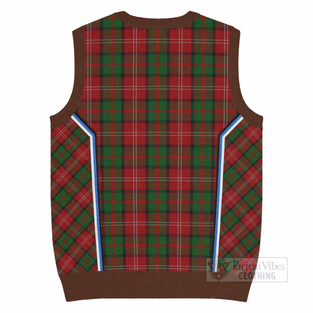 Nesbitt (Nisbet) Tartan Crest Knitted V-Neck Vest Scotland Coat of Arm Flag Style - Tartan Vibes Clothing