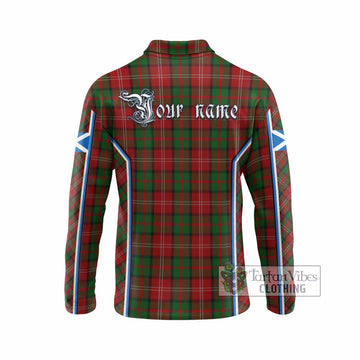 Nesbitt (Nisbet) Tartan Crest Long Sleeve Polo Shirt Scotland Coat of Arm Flag Style